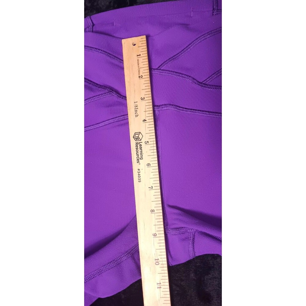 Lululemon High Rise Crossover Waist Mesh Panel Tights S Purple Yoga Athletic Gym - Picture 7 of 10